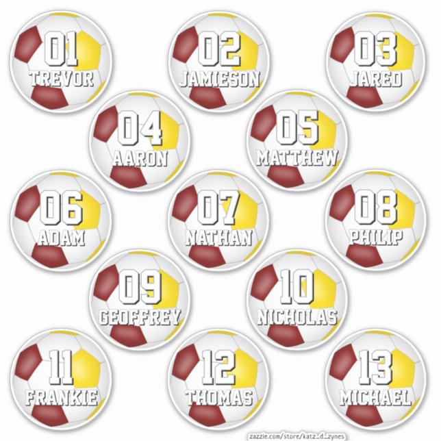 adesivos de cores da equipe marrom dourado 13 joga (Frente)
