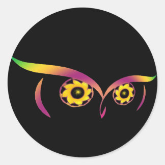 adesivos de coruja-arco-íris