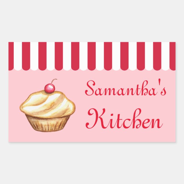 Adesivos de Cozinha para Padaria de Cupcake Person (Frente)