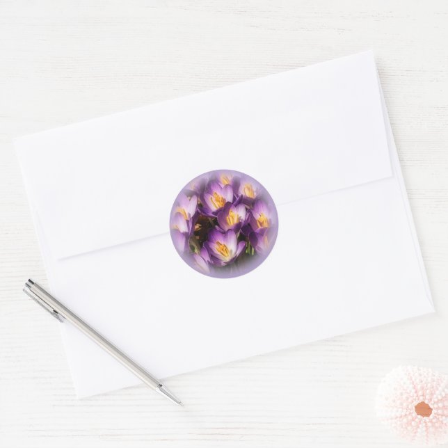 Adesivos de Crocus Roxo (Envelope)