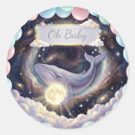 Adesivos de Cupcake Baleia Galáxia Oh Baby