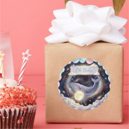 Adesivos de Cupcake Baleia Galáxia Oh Baby