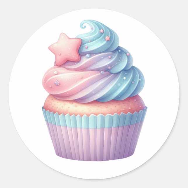 Adesivos de Cupcake Fofos (Frente)