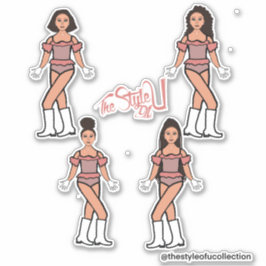 Adesivos de Dançarina Majorette / Peach Blend