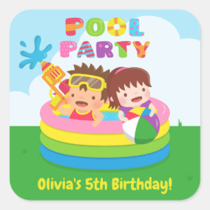 Adesivos de Decoração de Festa de Aniversário de P