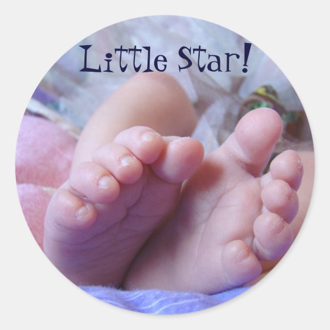 Adesivos de dedos de pés de bebê Nova Estrela Pequ (Frente)