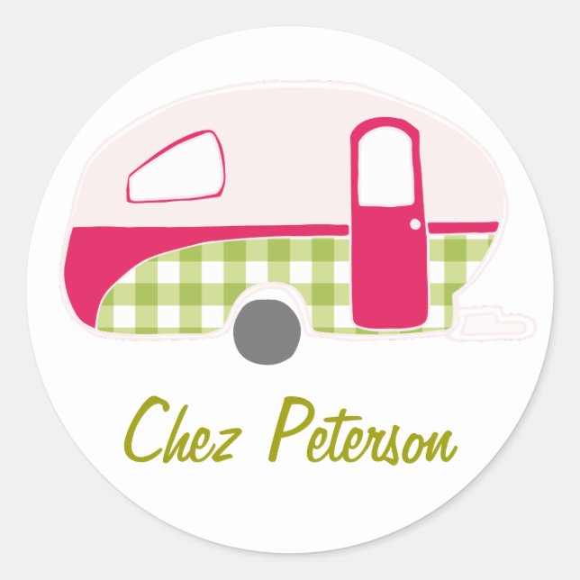 Adesivos de Design Personalizado de Caravana Vinta (Frente)