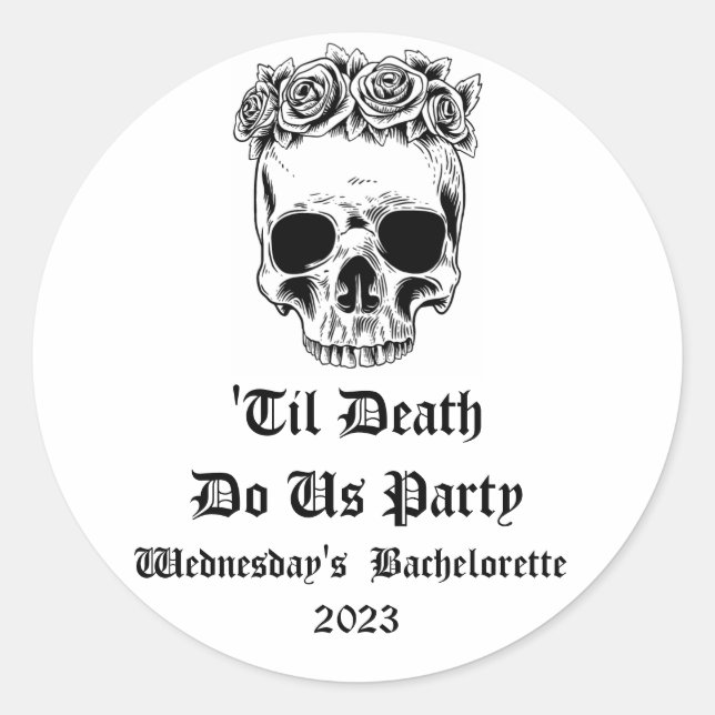 Adesivos de Despedida de Solteira Até que a Morte  (Frente)