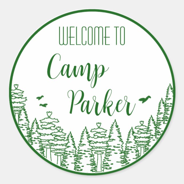 Adesivos de Despedida de Solteira da Noiva Acampad (Frente)