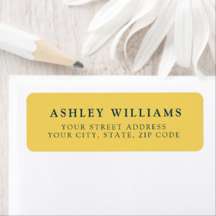 Adesivos de Devolução Minimalistas Amarelo Mostard