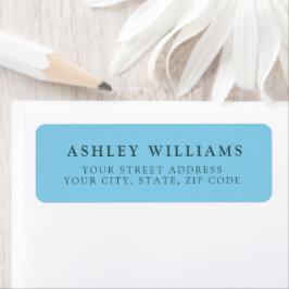 Adesivos de Devolução Minimalistas Azul Céu Elegan