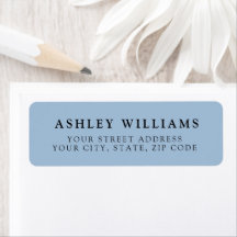 Adesivos de Devolução Minimalistas Elegantes Azul
