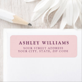 Adesivos de Devolução Minimalistas Elegantes Rosa