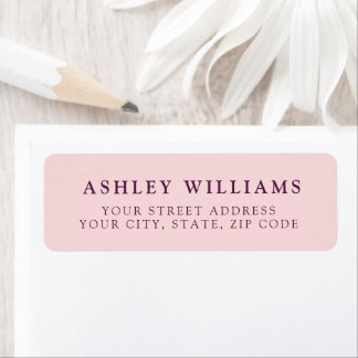 Adesivos de Devolução Minimalistas Elegantes Rosa