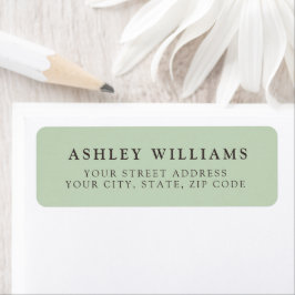 Adesivos de Devolução Minimalistas Elegantes Verde