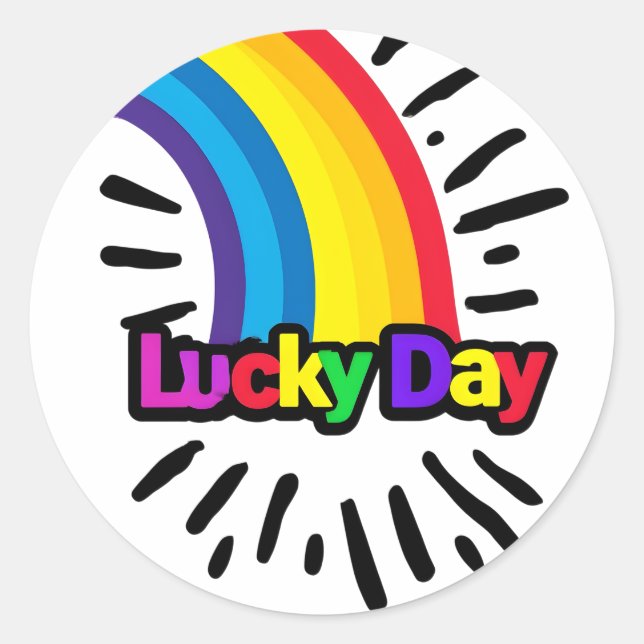 Adesivos de dia sortudos (Frente)