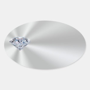 Adesivos de Diamante Cor de Prata Personalizáveis