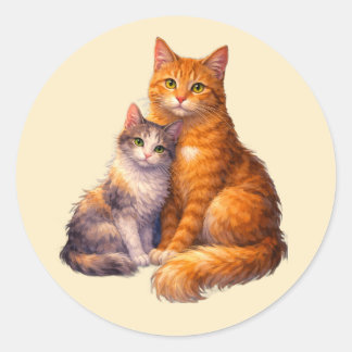 Adesivos de Dois Gatos