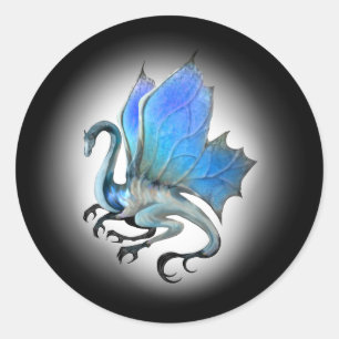 Adesivos de dragão azul