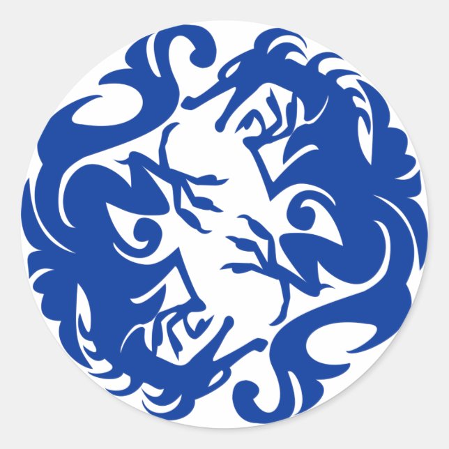 adesivos de dragões em círculo (Frente)