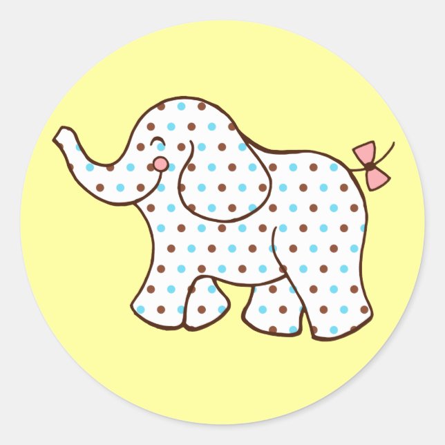 Adesivos de Elefante Bebê (Frente)