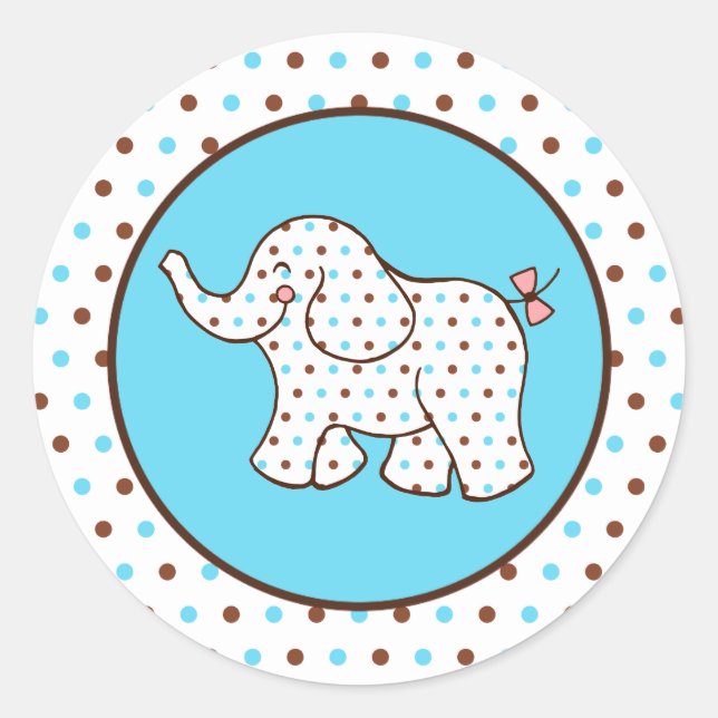 Adesivos de Elefante Bebê (Frente)