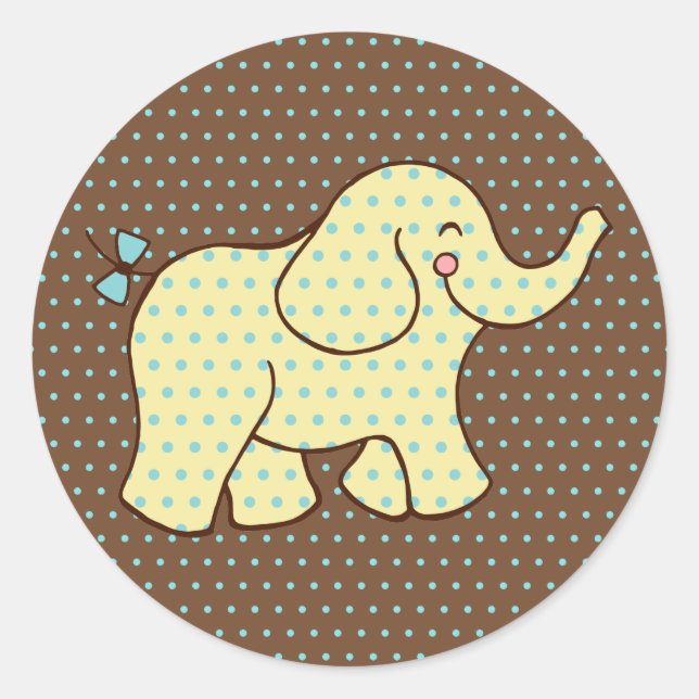 Adesivos de Elefante Bebê (Frente)