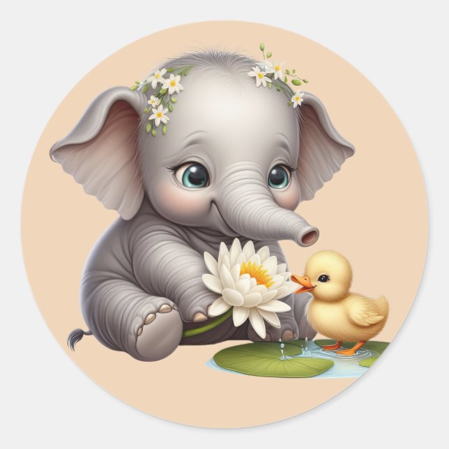 Adesivos de elefante giro (Frente)