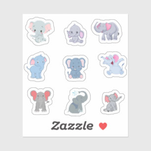 Adesivos de elefante giro