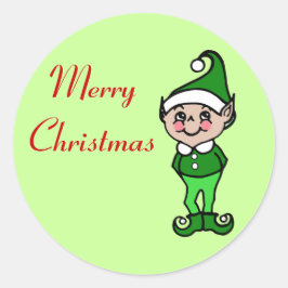 Adesivos de Elfo de Natal Retrô