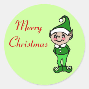 Adesivos de Elfo de Natal Retrô