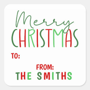Adesivos de Embrulho de Presentes de Natal Feliz
