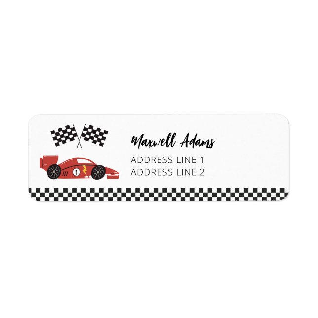 Adesivos de Endereço de Devolução de Carro de Corr (Frente)