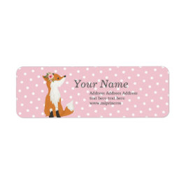 adesivos de endereço de retorno de raposa