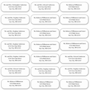 Adesivos de Endereço para Envelope de Casamento co