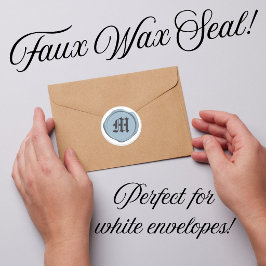 Adesivos de Envelope de Cera Falsa Azul Claro Mode