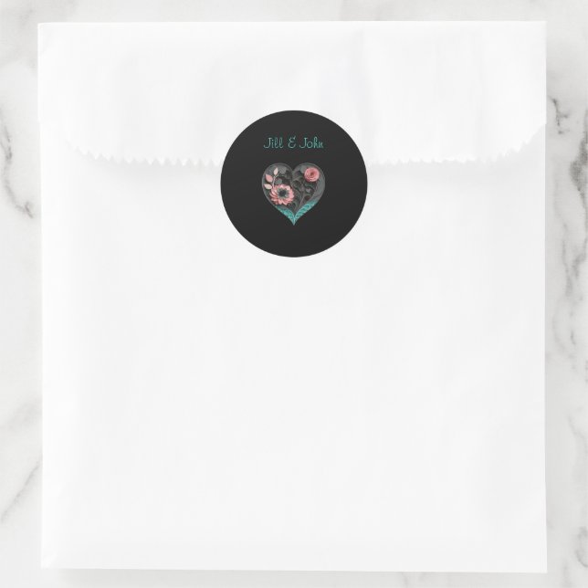 Adesivos de Envelope de Coração Vermelho de Casame (Bolsa)