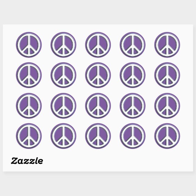 Adesivos de envelope de signo de paz (Folha)