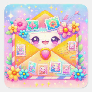 Adesivos de Envelope Kawaii Snail Mail