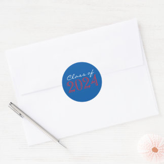 Adesivos de envelopes vermelhos e azuis
