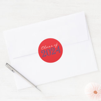 Adesivos de envelopes vermelhos e azuis