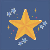 Adesivos de Estrela Amarela e Azul