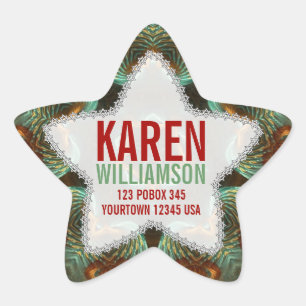 Adesivos de Estrela com Nome Personalizado Arte Fr
