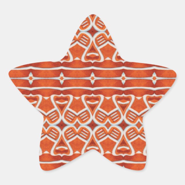 Adesivos de Estrela de BISCOITO DE GENGIBRE (Frente)