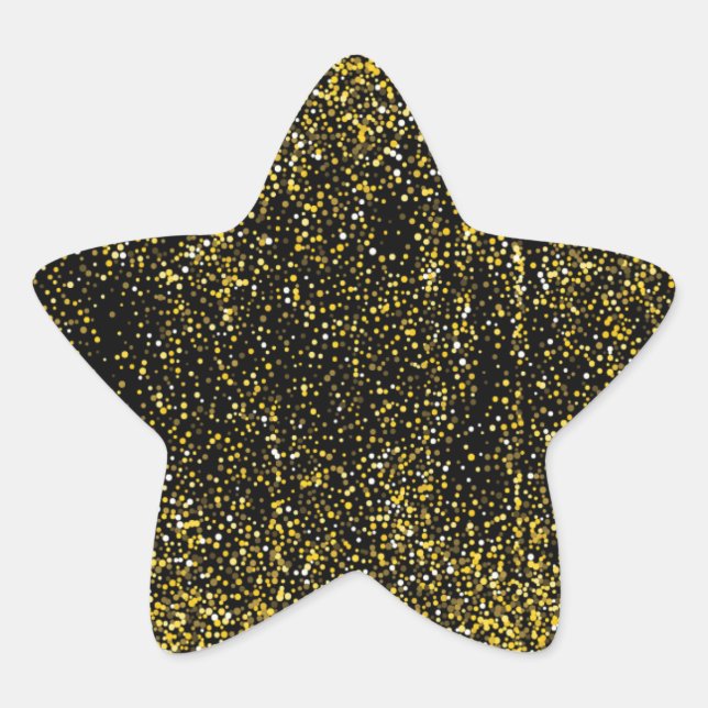 Adesivos de Estrela Dourado Brilho  (Frente)