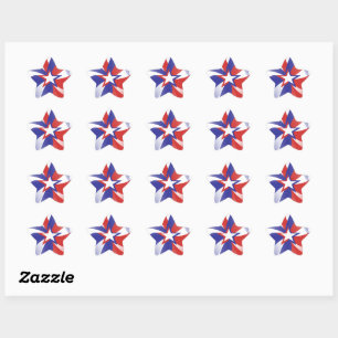 Adesivos de Estrela Vermelho Branco e Azul Patriót