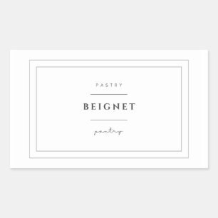Adesivos de etiqueta de comida de Beignet