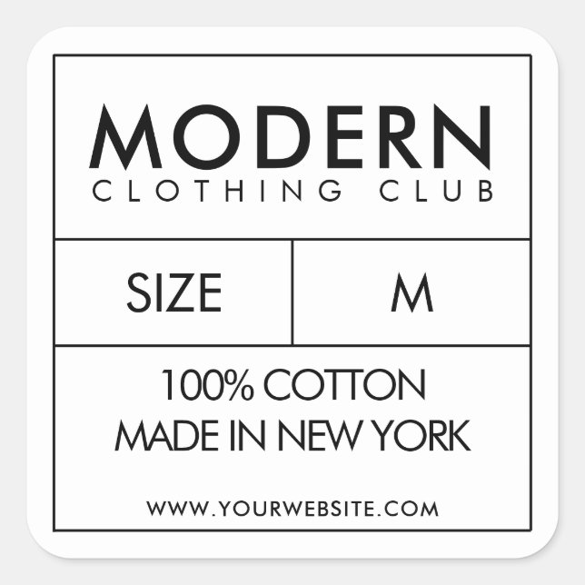 Adesivos de Etiqueta de Pescoço de Roupas Design (Frente)