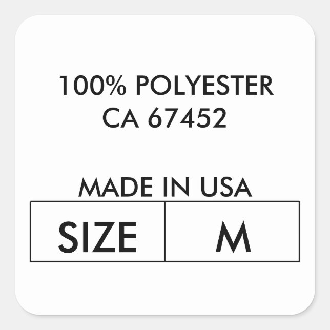 Adesivos de Etiqueta de Pescoço de Roupas Design (Frente)