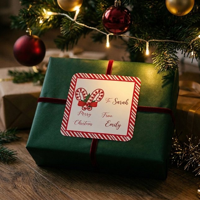 Adesivos de etiqueta de presente de bengala doce (Criador carregado)